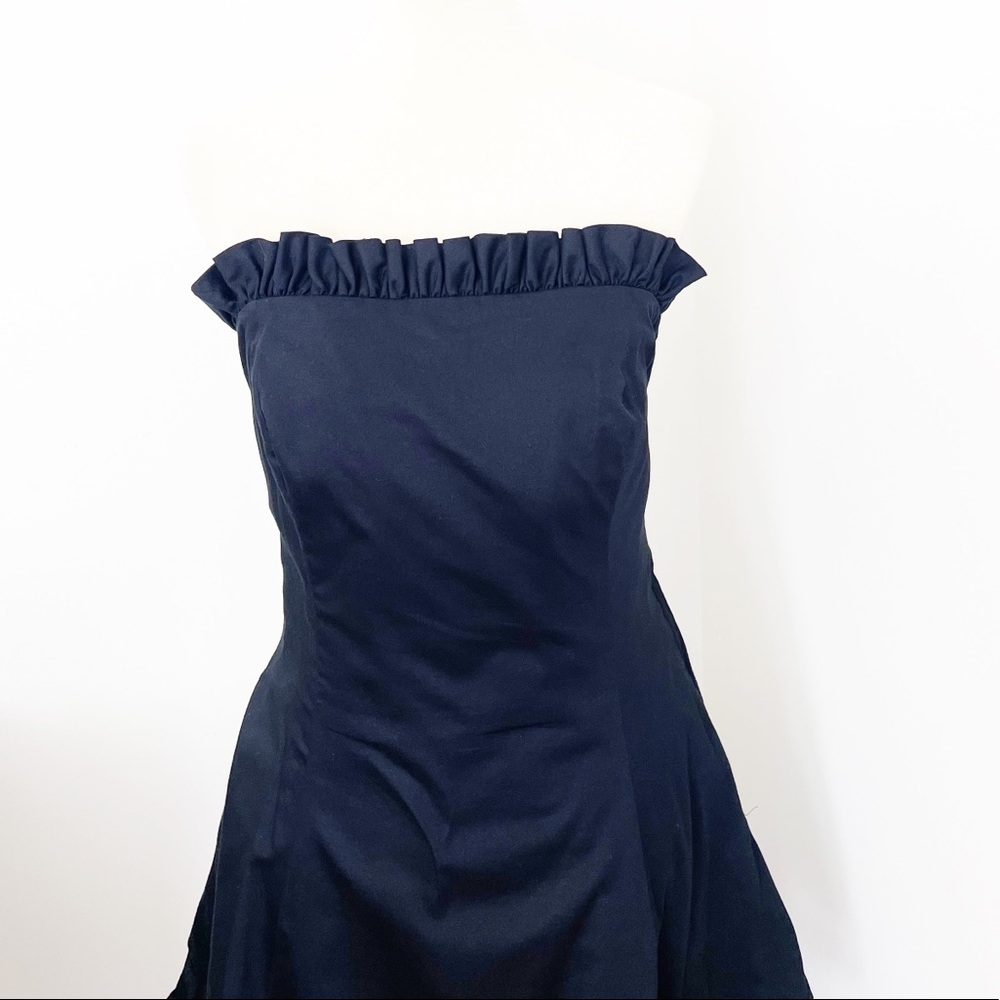 Vintage Christian Dior black strapless cocktail dress size 12 - Picture 2 of 13